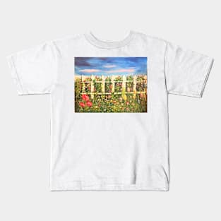 Flowers by the Fence Kids T-Shirt